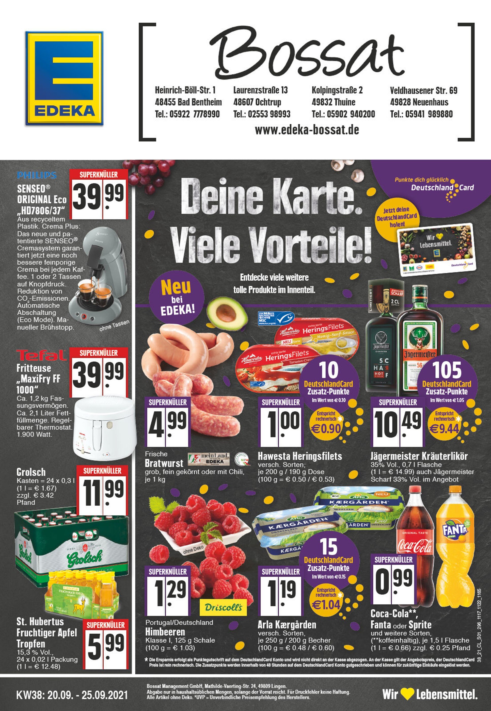 EDEKA Prospekt für Ochtrup mit 32 Seiten EDEKA Prospekt für Ochtrup: "Aktuelle Angebote", 32 Seiten, 20.09.2021 - 25.09.2021