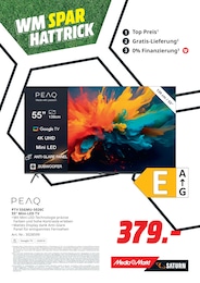 LED Fernseher im MediaMarkt Saturn Prospekt LED Fernseher im MediaMarkt Saturn Prospekt "WM SPAR HATTRICK" auf Seite 14