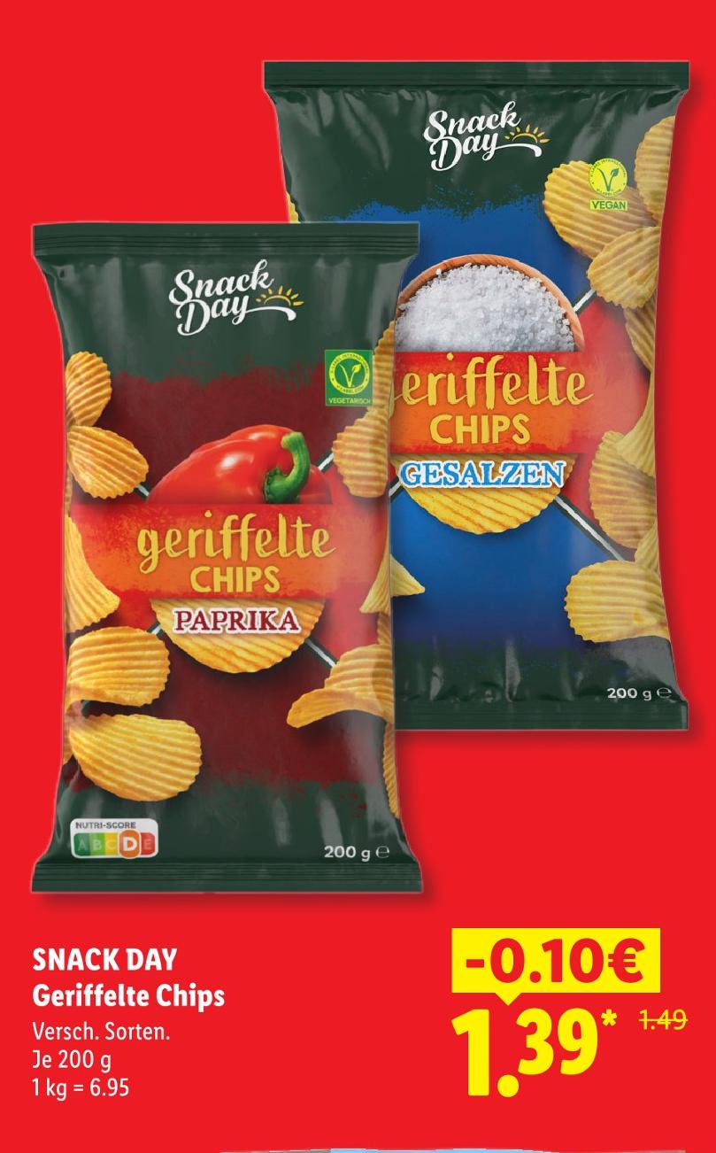 Geriffelte Chips Gesalzen