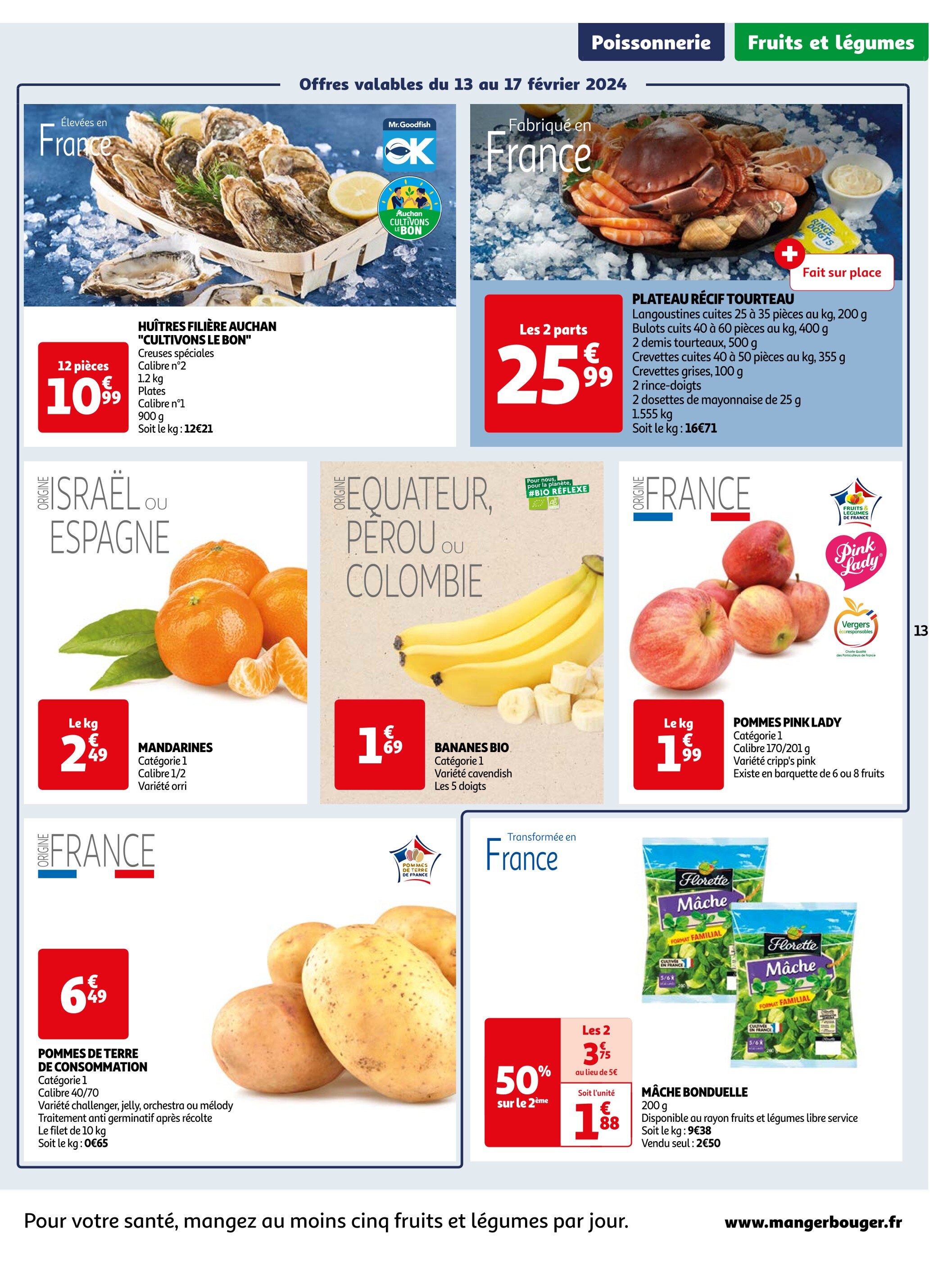 Banane Auchan Promos et prix dans le catalogue de la semaine