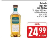 Single Malt Irish Whiskey Angebote von Bushmills bei EDEKA Freiberg für 24,99 €