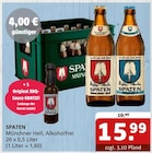 Münchner Hell, Alkoholfrei Angebote von Spaten bei Getränke Quelle WVG Halberstadt für 15,99 €