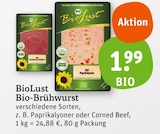 Aktuelles Bio-Brühwurst Angebot bei tegut in Ingolstadt ab 1,99 €