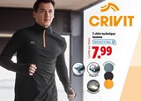 T-shirt technique homme - CRIVIT en promo chez Lidl Metz à 7,99 €