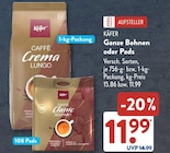 Caffe Crema im ALDI SÜD Prospekt Ganzer Bohnen von Käfer im aktuellen ALDI SÜD Prospekt für 11,99 €