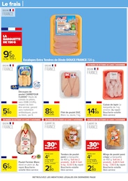 Prix et réduction Dinde dans le prospectus Carrefour en cours Offre Dinde dans le catalogue Carrefour du moment à la page 25