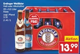 Weißbier Hell Angebote von Erdinger bei Netto Marken-Discount Offenbach für 13,99 €