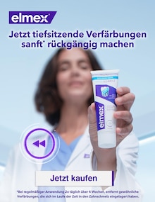 Aktueller Elmex Prospekt "Jetzt tiefsitzende Verfärbungen sanft rückgängig machen" mit 1 Seite