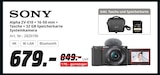 Alpha ZV-E10 + 16-50 mm + Tasche + 32 GB Speicherkarte Systemkamera im MediaMarkt Saturn Prospekt Alpha ZV-E10 + 16-50 mm + Tasche + 32 GB Speicherkarte Systemkamera von SONY im aktuellen MediaMarkt Saturn Prospekt für 679,00 €
