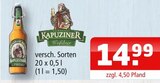 Weißbier Angebote von Kapuziner bei Getränke Oase Oelde für 14,99 €