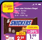Riegel Angebote von Mars oder Snickers bei Netto Marken-Discount Berlin für 1,99 €