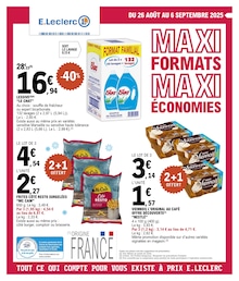 Prospectus E.Leclerc à Courtomer, "MAXI FORMATS MAXI ÉCONOMIES", 48 pages, 26/08/2025 - 06/09/2025