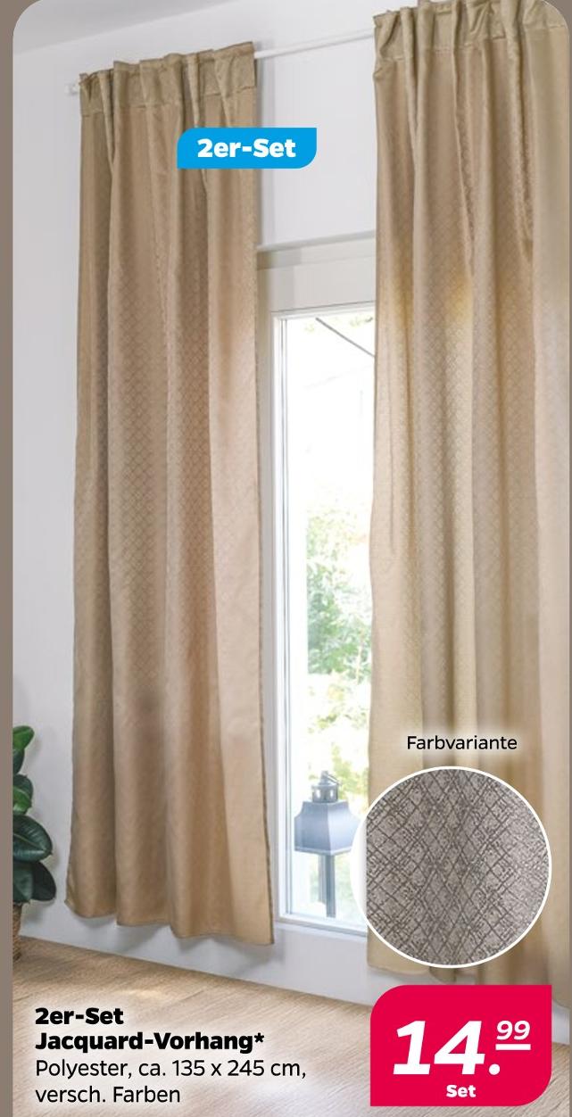 2er-Set Jacquard-Vorhang