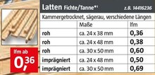 Latten Fichte/Tanne bei BAUHAUS in Darmstadt Latten Fichte/Tanne im Angebot bei BAUHAUS Darmstadt