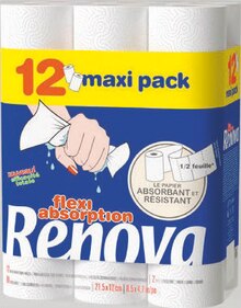 Soins corporels - RENOVA dans le catalogue Carrefour Essuie-Tout Flexi Absorption - RENOVA à 2,10 € en promo chez Carrefour