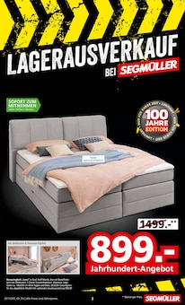 Boxspringbett im aktuellen Segmüller Prospekt (Mannheim) Boxspringbett im Segmüller Prospekt "LAGERAUSVERKAUF BEI SEGMÜLLER" mit 56 Seiten (Mannheim)