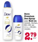 Premium Deo Spray im Angebot bei E center in Wiesbaden Premium Deo Spray Angebote von Dove bei E center Wiesbaden für 2,79 €