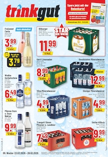 Trinkgut Prospekt der Woche "Aktuelle Angebote" Seite 1, 23.02.2026 bis 28.02.2026 für Wuppertal Aktueller Trinkgut Prospekt "Aktuelle Angebote" Seite 1 von 10 Seiten für Wuppertal