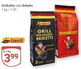 Grill Holzkohle-Briketts im Angebot bei GLOBUS in Gotha Grill Holzkohle-Briketts Angebote von favorit bei GLOBUS Gotha für 3,99 €