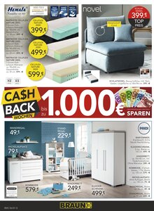 Matratze im aktuellen BRAUN Möbel-Center Prospekt (Freiburg (Breisgau)) Matratze im BRAUN Möbel-Center Prospekt "CA$HBACK WOCHEN" mit 20 Seiten (Freiburg (Breisgau))
