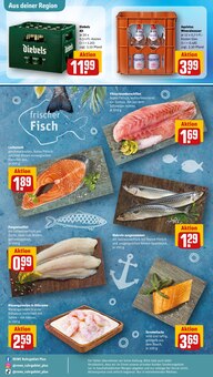 Lachs im aktuellen REWE Prospekt (Duisburg) Lachs im REWE Prospekt "Dein Markt" mit 34 Seiten (Duisburg)