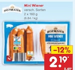 Mini Wiener Angebote von Hofmaier bei Netto Marken-Discount Würzburg für 2,19 €