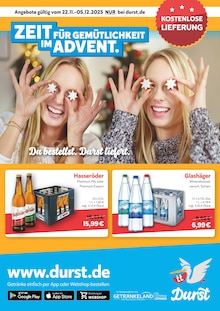 Aktueller Durst.de Prospekt (Broderstorf, 2 Seiten zum blättern Durst.de Prospekt Du bestellst. Durst liefert. mit 2 Seiten