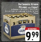 Pilsener oder Export bei EDEKA im Lennestadt Prospekt für 9,99 €