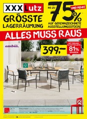 Aktueller XXXLutz Prospekt mit Garten, "GRÖSSTE LAGERRÄUMUNG", Seite 1