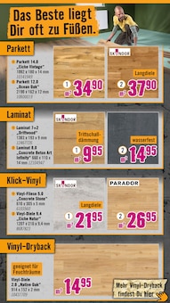 Laminat im aktuellen Hornbach Prospekt (Mönchengladbach) Laminat im Hornbach Prospekt "Wünsche sind gut. PROJEKTE sind besser." mit 33 Seiten (Mönchengladbach)