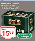 Aktuelle Veltins Angebote bei GLOBUS in Saarbrücken Aktuelles Helles Pülleken Angebot bei GLOBUS in Saarbrücken ab 15,99 €