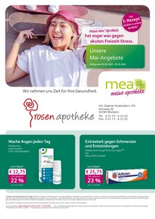 mea - meine apotheke Prospekt Unsere Mai-Angebote mit 2 Seiten