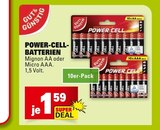 Power-Cell-Batterien Mignon AA im Angebot bei E center in Darmstadt Power-Cell-Batterien Mignon AA Angebote von Gut & Günstig bei E center Darmstadt für 1,59 €