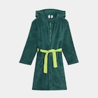 Peignoir ceinturé à capuche vert garçon dans le catalogue La Halle