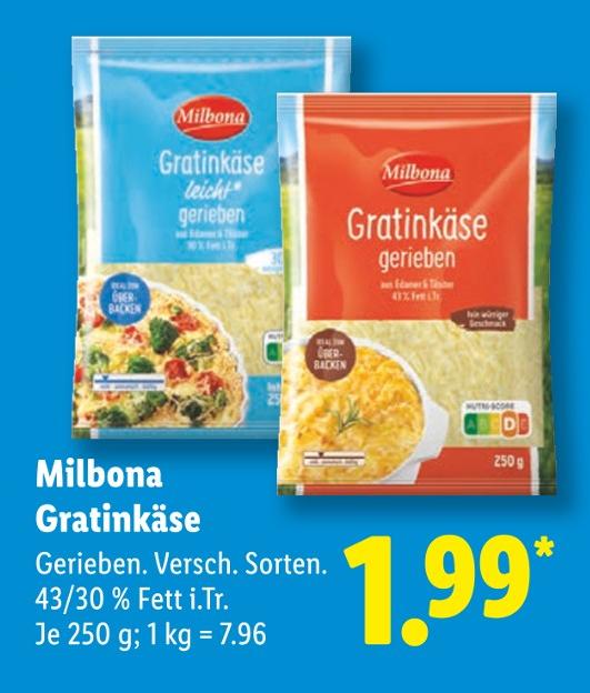 Gratinkäse gerieben