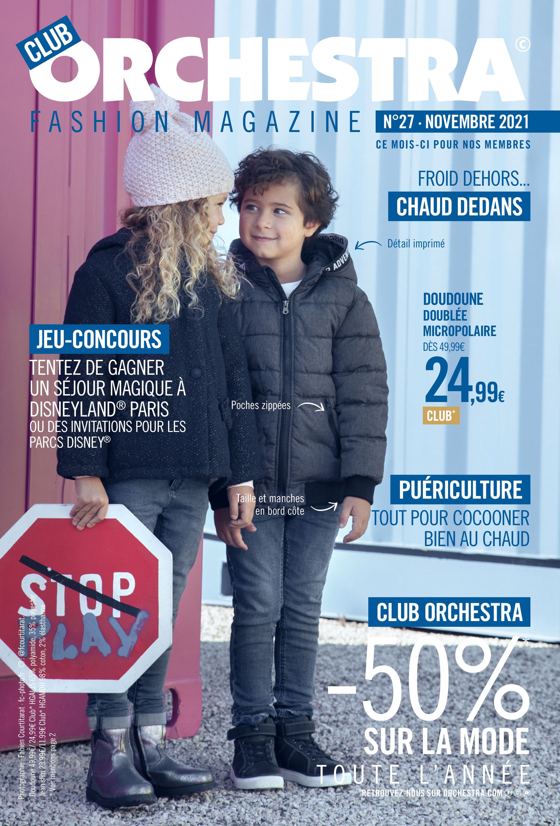 Catalogue Orchestra à Saint-Martin-d'Hères, avec 26 pages Prospectus Orchestra à Saint-Martin-d'Hères, "-50% sur la mode toute l'année", 26 pages, 01/11/2021 - 14/11/2021