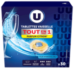 Tablettes lave-vaisselle citron tout en 1 - U - Hyper U à Chelles Tablettes lave-vaisselle citron tout en 1 - U en promo chez Hyper U Chelles à 3,00 €