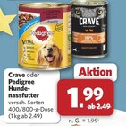 Hundenassfutter Angebote von Crave bei combi Ahlen für 1,99 €