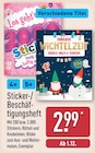Sticker-/Beschäftigungsheft für 2,99 € bei ALDI Nord im Angebot Sticker-/Beschäftigungsheft im aktuellen ALDI Nord Prospekt