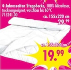 Aktuelles 4-Jahreszeiten Steppdecke ca. 135x200 cm Angebot bei SB Möbel Boss in Saarbrücken ab 19,99 €