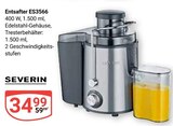 Entsafter ES3566 im Angebot bei GLOBUS in Erlangen Entsafter ES3566 Angebote von SEVERIN bei GLOBUS Erlangen für 34,99 €