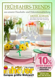 Möbel Inhofer Prospekt "FRÜHJAHRS-TRENDS" für Laupheim, 10 Seiten, 29.03.2023 - 15.04.2023 Möbel Inhofer Prospekt "FRÜHJAHRS-TRENDS" für Laupheim, 10 Seiten, 29.03.2023 - 15.04.2023