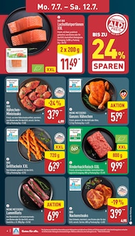 Lachs Angebot im ALDI Nord Prospekt, gültig von 07.07.2025 bis 12.07.2025 Lachs Angebot im aktuellen ALDI Nord Prospekt auf Seite 4