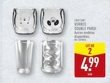 Verres Double Paroi - Crofton en promo chez Aldi Mâcon à 4,99 €