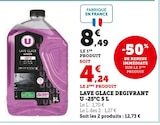 Lave-glace dégivrant hiver -25°C - U dans le catalogue Super U