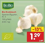 Bio Knoblauch von BioBio für 1,29 € bei Netto Marken-Discount im Angebot Bio Knoblauch von BioBio im aktuellen Netto Marken-Discount Prospekt