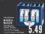 Mineralwasser im Angebot bei E center in Gelsenkirchen Mineralwasser Angebote von Gerolsteiner bei E center Gelsenkirchen für 5,49 €