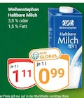 Haltbare Milch 3,5 % bei GLOBUS im Jena Prospekt für 0,99 €