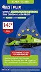 FlixBus oder FlixTrain Direktfahrt im Angebot bei ALDI SÜD in Reutlingen FlixBus oder FlixTrain Direktfahrt Angebote von Flix bei ALDI SÜD Reutlingen für 14,99 €