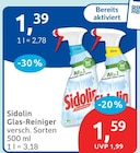 Glas-Reiniger von Sidolin für 1,39 € bei budni im Angebot Glas-Reiniger von Sidolin im aktuellen budni Prospekt